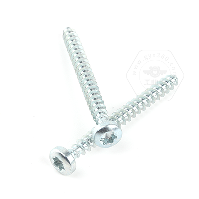 <a href=http://www.fstdbj.com/ target='_blank'>工業(yè)熊</a>10B21碳鋼環(huán)保藍(lán)白鋅(48/72h)梅花盤頭平尾塑膠件專用自攻釘Q/GYX